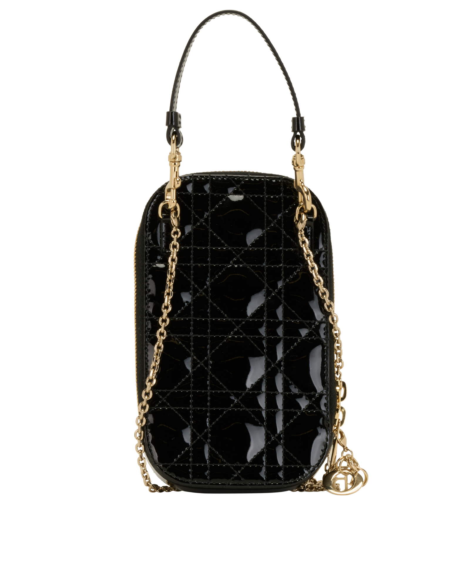 Call'In Dior Phone Holder, &pound;550, Handbags, Black, Patent Leather, Back view